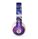 The Grunge Dark Blue Painted Overlay Skin for the Beats by Dre Studio (2013+ Version) Headphones