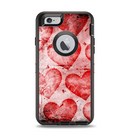 The Grunge Dark & Light Red Hearts Apple iPhone 6 Otterbox Defender Case Skin Set