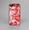 The Grunge Dark & Light Red Hearts Skin-Sert for the Apple iPhone 4-4s Skin-Sert Case
