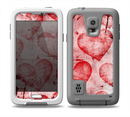 The Grunge Dark & Light Red Hearts Skin for the Samsung Galaxy S5 frē LifeProof Case