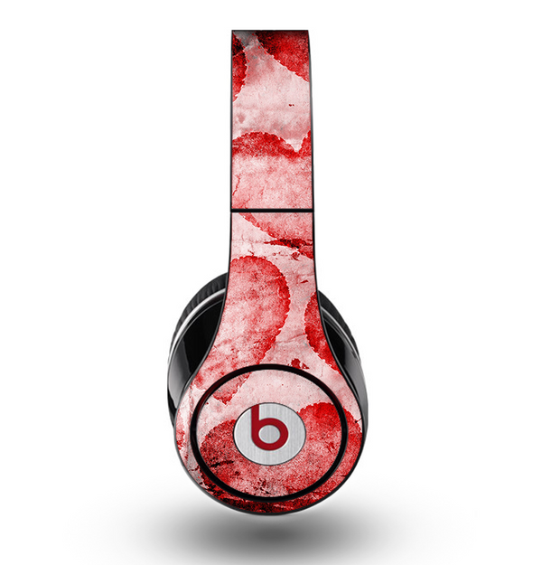 The Grunge Dark & Light Red Hearts Skin for the Original Beats by Dre Studio Headphones