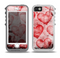 The Grunge Dark & Light Red Hearts Skin for the iPhone 5-5s OtterBox Preserver WaterProof Case