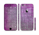 The Grunge Dark Pink Texture Sectioned Skin Series for the Apple iPhone 6s Plus