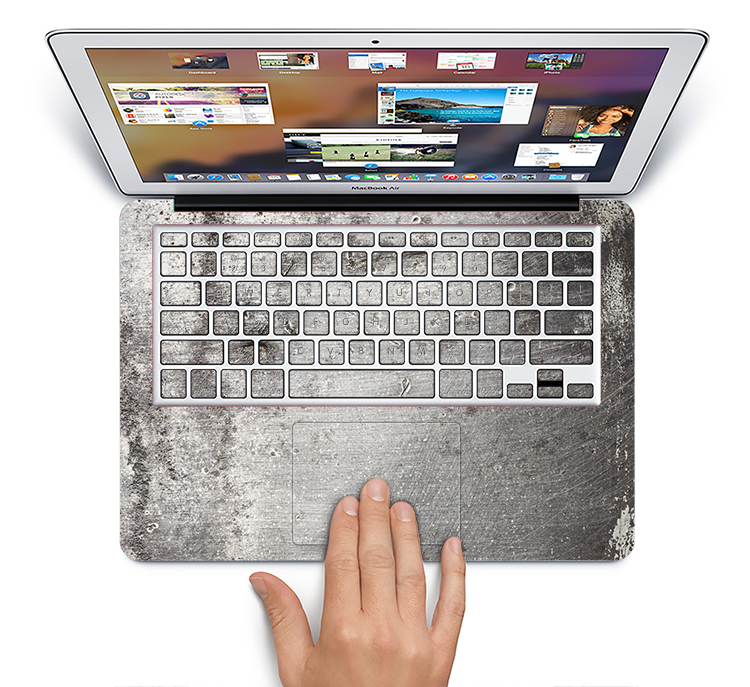 The Grunge Gray Surface Skin Set for the Apple MacBook Pro 15" with Retina Display