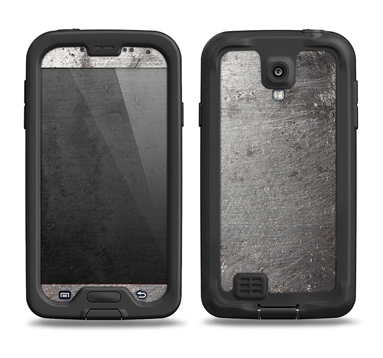 The Grunge Gray Surface Samsung Galaxy S4 LifeProof Fre Case Skin Set