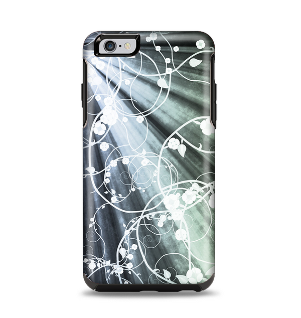 The Grunge Green Rays of Light with Glowing Vine Apple iPhone 6 Plus Otterbox Symmetry Case Skin Set