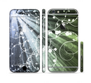 The Grunge Green Rays of Light with Glowing Vine Sectioned Skin Series for the Apple iPhone 6s Plus