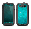 The Grunge Green Textured Surface Samsung Galaxy S4 LifeProof Fre Case Skin Set