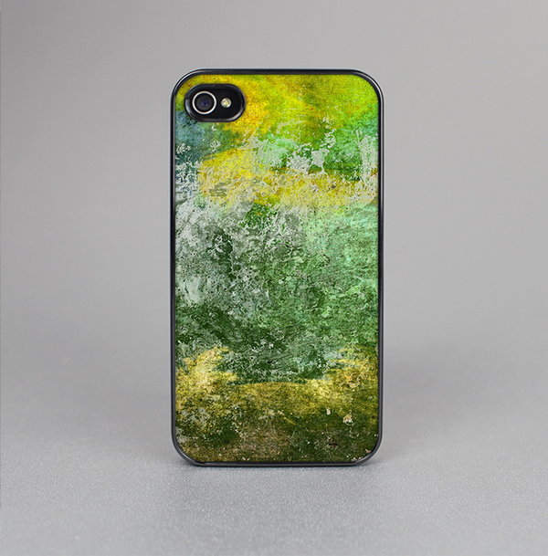 The Grunge Green & Yellow Surface Skin-Sert for the Apple iPhone 4-4s Skin-Sert Case
