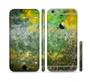 The Grunge Green & Yellow Surface Sectioned Skin Series for the Apple iPhone 6s Plus