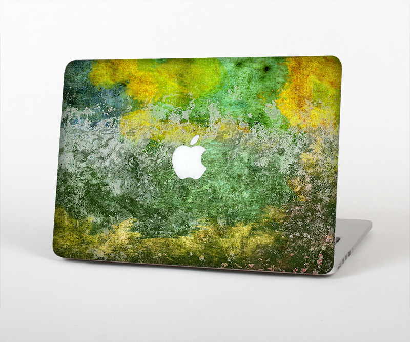 The Grunge Green & Yellow Surface Skin Set for the Apple MacBook Pro 15" with Retina Display