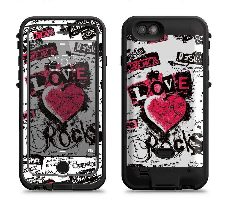 The Grunge Love Rocks Apple iPhone 6/6s LifeProof Fre POWER Case Skin Set