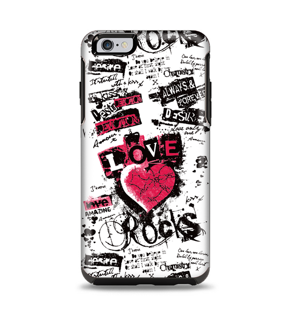 The Grunge Love Rocks Apple iPhone 6 Plus Otterbox Symmetry Case Skin Set
