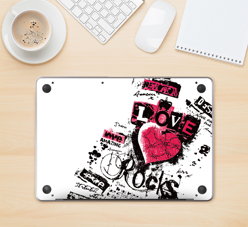 The Grunge Love Rocks Skin Kit for the 12" Apple MacBook (A1534)