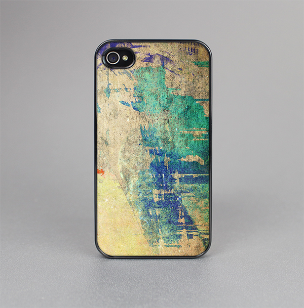 The Grunge Multicolor Textured Surface Skin-Sert for the Apple iPhone 4-4s Skin-Sert Case