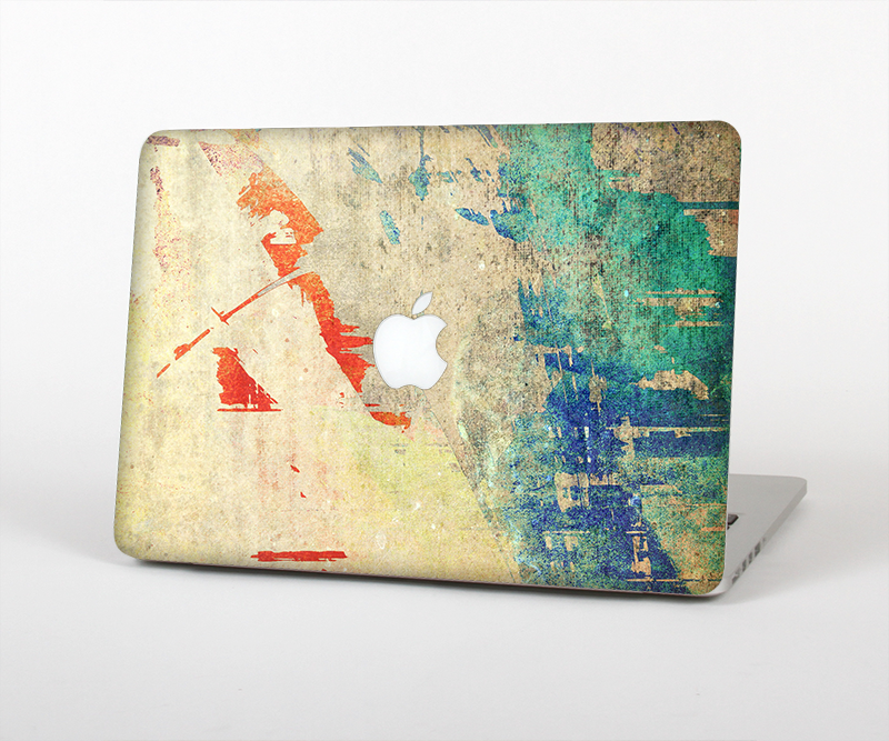 The Grunge Multicolor Textured Surface Skin Set for the Apple MacBook Pro 15" with Retina Display