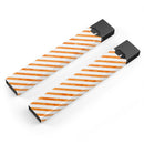 The Grunge Orange and White Slanted Lines  - Premium Decal Protective Skin-Wrap Sticker compatible with the Juul Labs vaping device