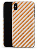 The Grunge Orange and White Slanted Lines  - iPhone X Clipit Case