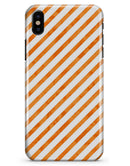 The Grunge Orange and White Slanted Lines  - iPhone X Clipit Case