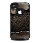 The Grunge Ripped Metal with Bevel Skin for the iPhone 4-4s OtterBox Commuter Case