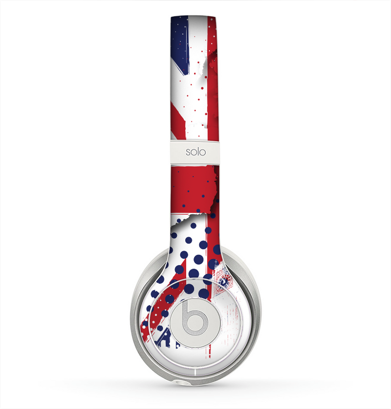 The Grunge Vector London England Flag Skin for the Beats by Dre Solo 2 Headphones