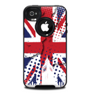 The Grunge Vector London England Flag Skin for the iPhone 4-4s OtterBox Commuter Case