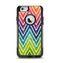 The Grunge Vibrant Green and Neon Chevron Pattern Apple iPhone 6 Otterbox Commuter Case Skin Set