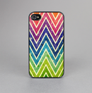 The Grunge Vibrant Green and Neon Chevron Pattern Skin-Sert for the Apple iPhone 4-4s Skin-Sert Case