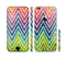 The Grunge Vibrant Green and Neon Chevron Pattern Sectioned Skin Series for the Apple iPhone 6 Plus