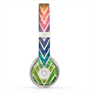 The Grunge Vibrant Green and Neon Chevron Pattern Skin for the Beats by Dre Solo 2 Headphones