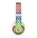 The Grunge Vibrant Green and Neon Chevron Pattern Skin for the Beats by Dre Studio (2013+ Version) Headphones