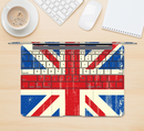 The Grunge Vintage Textured London England Flag Skin Kit for the 12" Apple MacBook (A1534)