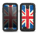 The Grunge Vintage Textured London England Flag Samsung Galaxy S4 LifeProof Nuud Case Skin Set