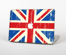 The Grunge Vintage Textured London England Flag Skin Set for the Apple MacBook Pro 15" with Retina Display