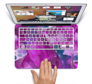 The Grunge Watercolor Pink Strokes Skin Set for the Apple MacBook Pro 15" with Retina Display