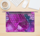 The Grunge Watercolor Pink Strokes Skin Kit for the 12" Apple MacBook (A1534)