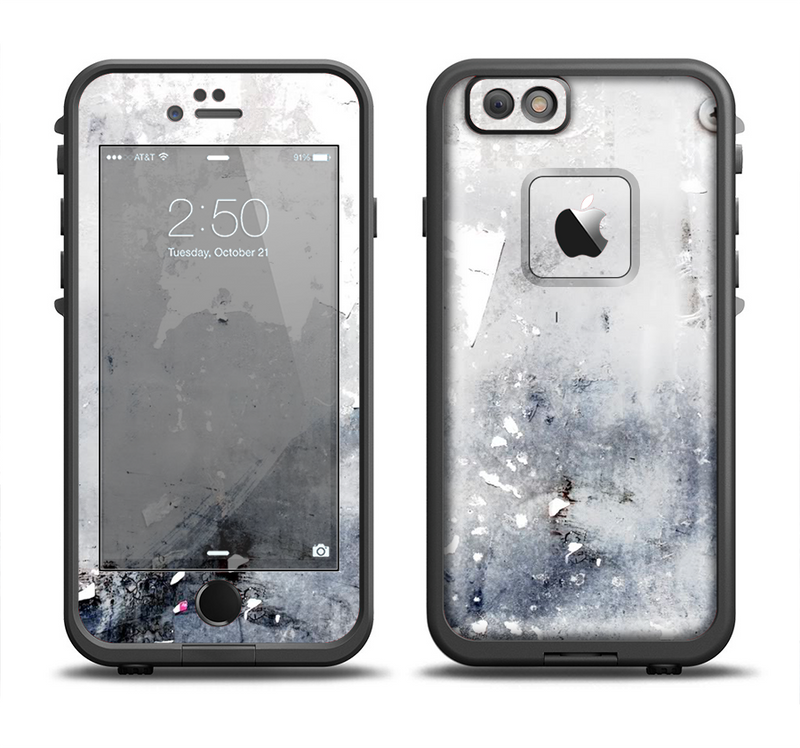 The Grunge White & Gray Texture Apple iPhone 6/6s Plus LifeProof Fre Case Skin Set