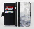 The Grunge White & Gray Texture Ink-Fuzed Leather Folding Wallet Credit-Card Case for the Apple iPhone 6/6s, 6/6s Plus, 5/5s and 5c