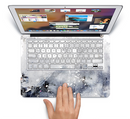 The Grunge White & Gray Texture Skin Set for the Apple MacBook Pro 15" with Retina Display
