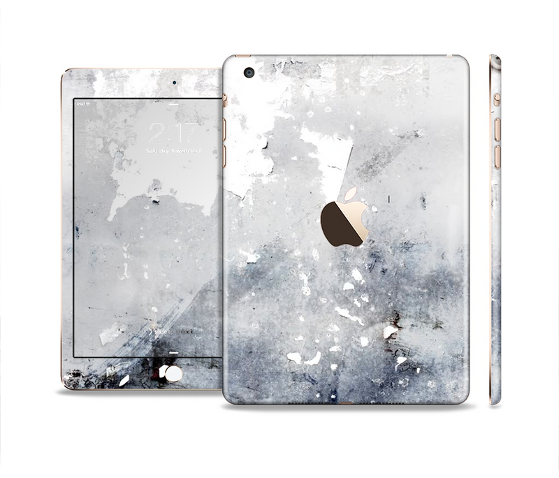 The Grunge White & Gray Texture Full Body Skin Set for the Apple iPad Mini 3
