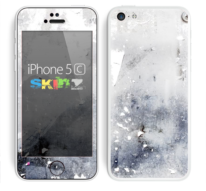 The Grunge White & Gray Texture Skin for the Apple iPhone 5c