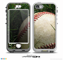 The Grunge Worn Baseball Skin for the iPhone 5-5s NUUD LifeProof Case for the lifeproof skins
