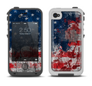 The Grungy American Flag Apple iPhone 4-4s LifeProof Fre Case Skin Set