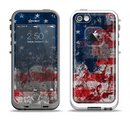 The Grungy American Flag Apple iPhone 5-5s LifeProof Fre Case Skin Set