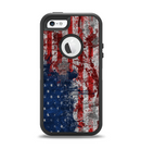 The Grungy American Flag Apple iPhone 5-5s Otterbox Defender Case Skin Set