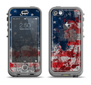 The Grungy American Flag Apple iPhone 5c LifeProof Nuud Case Skin Set
