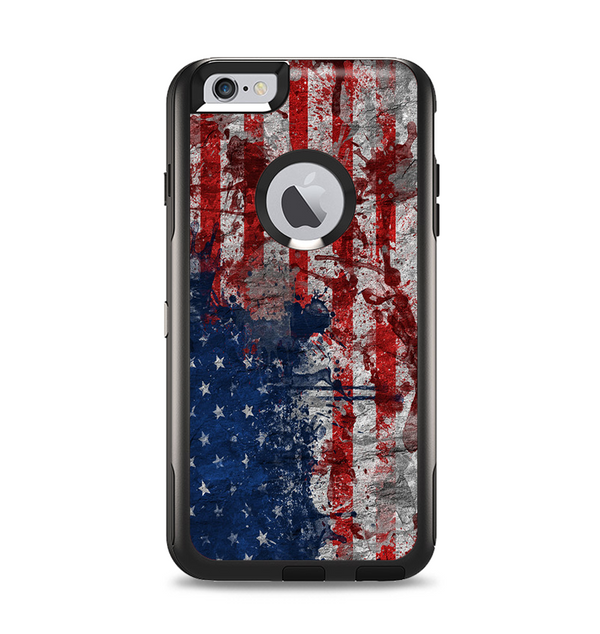 The Grungy American Flag Apple iPhone 6 Plus Otterbox Commuter Case Skin Set