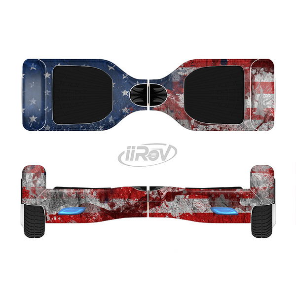 The Grungy American Flag Full-Body Skin Set for the Smart Drifting SuperCharged iiRov HoverBoard