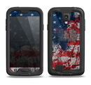 The Grungy American Flag Samsung Galaxy S4 LifeProof Fre Case Skin Set
