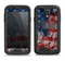 The Grungy American Flag Samsung Galaxy S4 LifeProof Nuud Case Skin Set